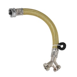 Garden Hose Splitter, 2-Way Y Connector, 3/4" GHT Thread with 9.8 Inch extension hose