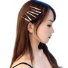 6 Pcs Sparkling Clear Rhinestone Pearl Bobby Pins Metal Barrette