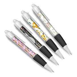 DV DESIGN Set of 4 Lazy Sloth White Ballpoint Pens - Quote Animal Pattern Cartoon Wild Themed Boys Girls Men Women Pen #79617