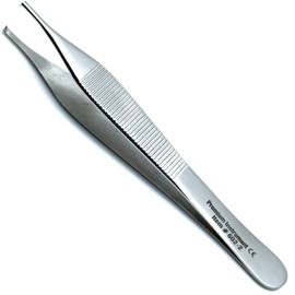 Adson Kocher Dressing Tweezer 12cm 1x2 Rat Tooth Dental Cotton Forcep Plier Instruments