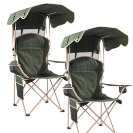 Amazing for less Folding Chair – Portable Outdoor Camping & Beach Chair (Olive Green (Shade), (2-Pack))