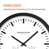 MARATHON Jumbo 20” Indoor/Outdoor Analog Clock with Temperature & Humidity,