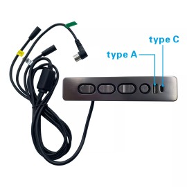 RMT Recliner Electric Sofa 7 Button 5 Male Pin 2 Female Pin Switch with USB A C Port