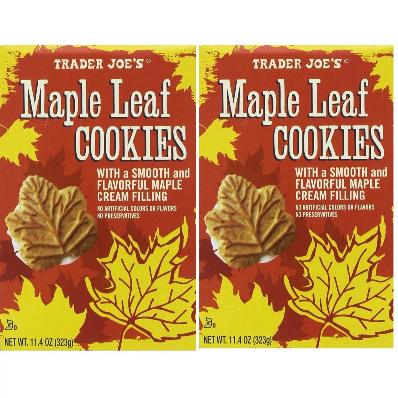 Trader Joe's 2 Packs Trader Joe's Maple Leaf Cookies 11.4