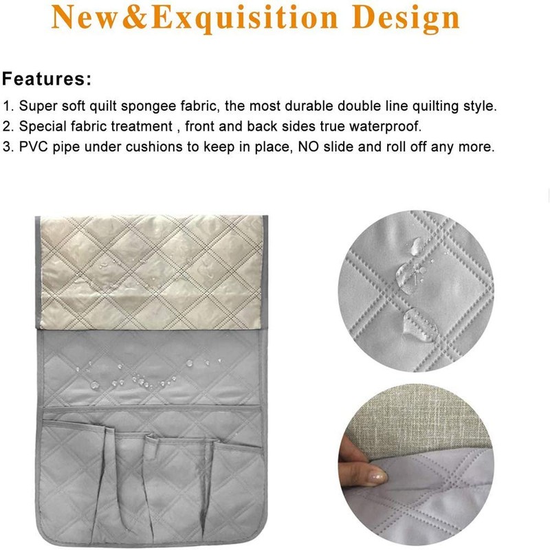 Sofa Armrest Organizer, Waterproof Sofa Couch Chair Armrest Durable Soft