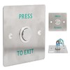 Momentary Push to Exit Button Switch Stainless Steel Panel Door