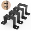 VANROUG 4 Pcs Square Pipe Clamp, U Shaped Connector Bracket,