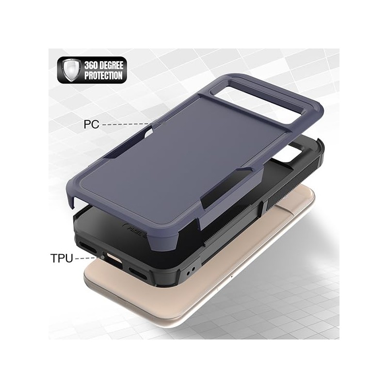 ZUSLAB Rugged Case for Pixel 8a Defender Protective Heavy Duty