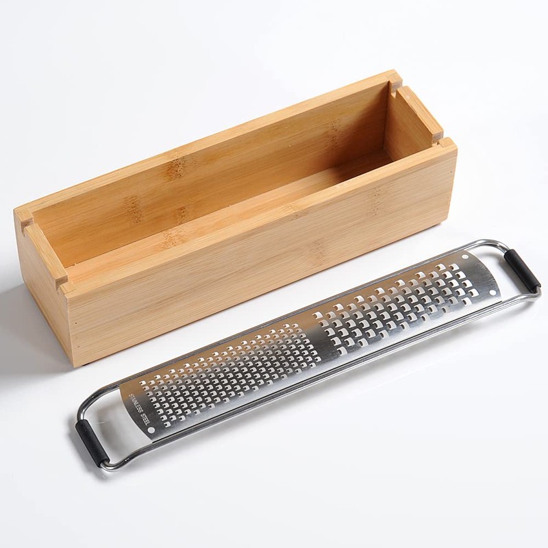 Kesper | Parmesan Grater, Material: Stainless Steel, Bamboo, Dimensions: W