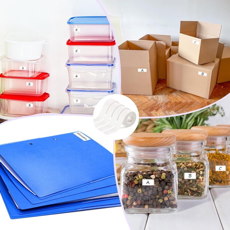4 Rolls Label Tape Suitable for Label Printers Waterproof Label