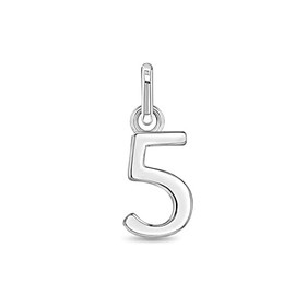 925 Sterling Silver Small Polished Number Five Charm For Little Girls Charm Bracelet - Special Graduation Year Charm For Little Girls and Preteens - Adorable Fifth Birthday Charms For Little Girls