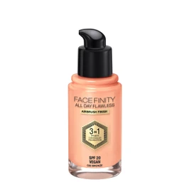 Max Factor Facefinity All Day Flawless 3 in 1 Foundation in Bronze 80 - Primer, Concealer & Foundation in One - For a Perfect Frosted Finish - 1 x 30 ml