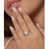 Michooyel S925 4ct Round Brilliant Cut Solitaire Diamond Engagement Rings