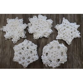 Hand Crochet Snowflakes Set Christmas Ornaments Doilies (30 Snowflakes)