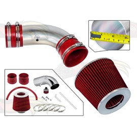Rtunes Racing Short Ram Air Intake Kit + Filter Combo Compatible For 04-07 Grand Prix/Monte Carlo SS/Impala SS V8 5.3L (Red)