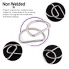 Swpeet 150Pcs Multi-Purpose Metal D Ring Semi-Circular D Ring for