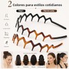 Diademas Zigzag 2 Piezas, Onduladas Antideslizantes Unisex