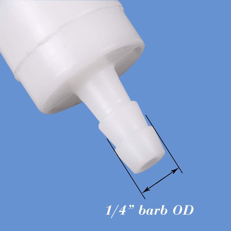 Quickun 1/4" Barb Hose One Way Inline Check Valve Non