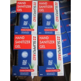 Supply Aid Hand Sanitizer SUPPLYAID 80% Alcohol + Moisturizer Aloe Gel  16-Oz Lot of 4