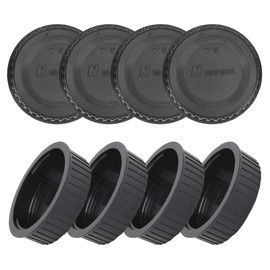 8Pcs Hard Plastic Camera Lens Back Cap for Nikon F Mount Camera Lens,Black