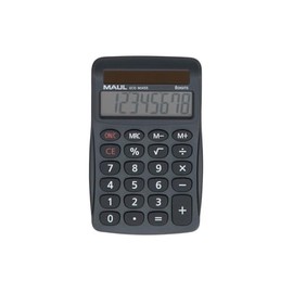 MAUL Eco MJ 455 Calculator, Solar with 8 Digits Display, Sustainable Calculator Made of Recycled Plastic, Standard Functions, Blue Angel/uz116, Grey