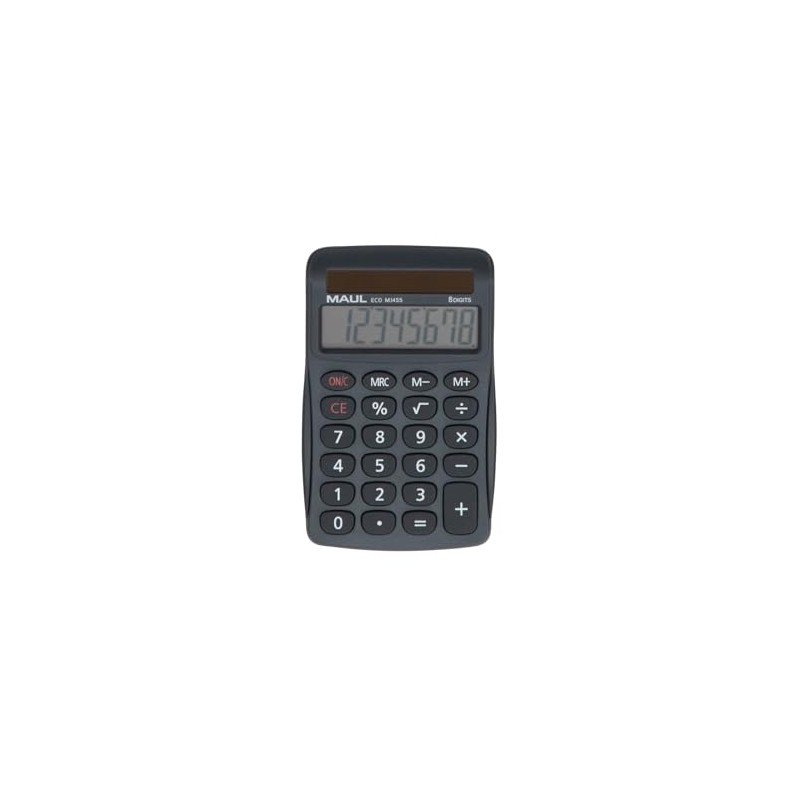 MAUL Eco MJ 455 Calculator, Solar with 8 Digits Display,