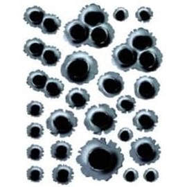 3D Bullet Hole Car Stickers, Simulation Stereoscopic Fake Gun Bullet Holes Stickers Automotive Tattoo Decorations Accessories Bullet Waterproof Car Decals, Bumper Stickers, Decals and Magnets