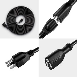 UL Listed Waterproof Power Extension Cord,DanYee Indoor/Outdoor(Marked General Use on The Tag) 16 AWG Heavy Duty AC SJTW Electrical Extension Cable (NEMA 5-15P to NEMA 5-15R)(25FT,Black)