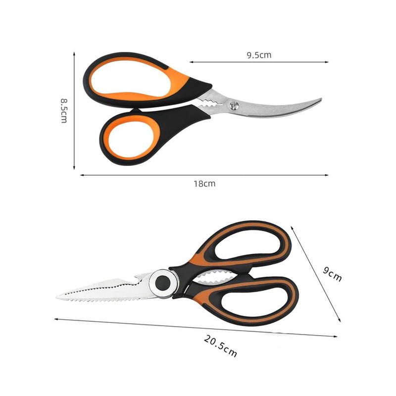 2PCS Kitchen Scissors,Kitchen Shears,All Purpose Heavy Duty Meat Scissors Poultry