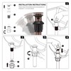Bathfinesse Copper Bathroom Sink Drain, Pop Up Drain for Bathroom