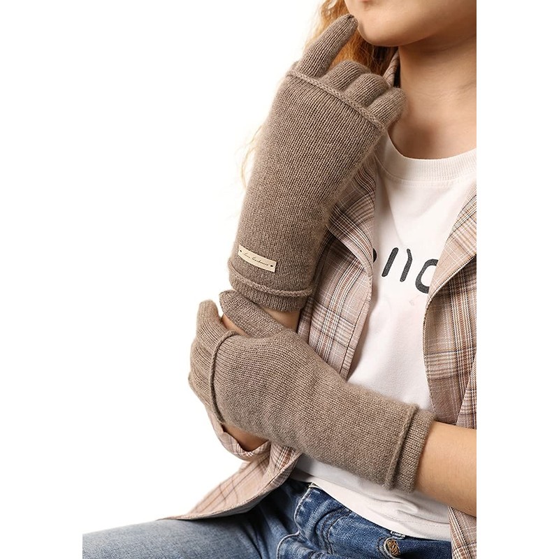 Prettystern Women's 2-Piece Cashmere Set Touchscreen Pulse Warmer Stuple &