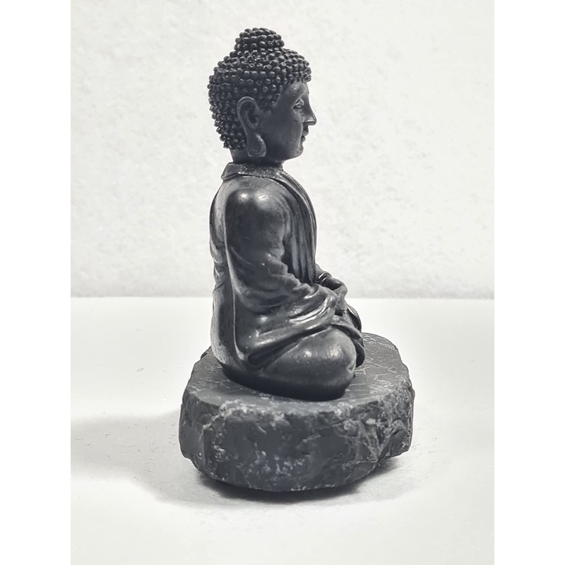 CRYSTAL HEAVEN Shungite Carved Polished Buddah, an ancient Crystal/Stone with