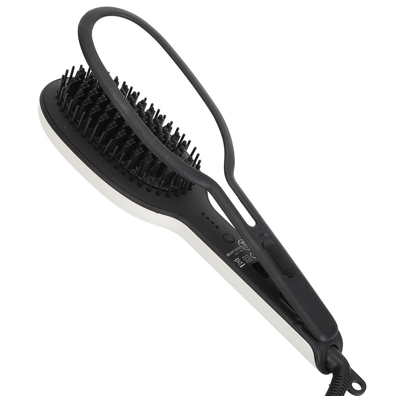 Straightening Curling Iron Brush Massage Negative Ion Automatic Heated Hair