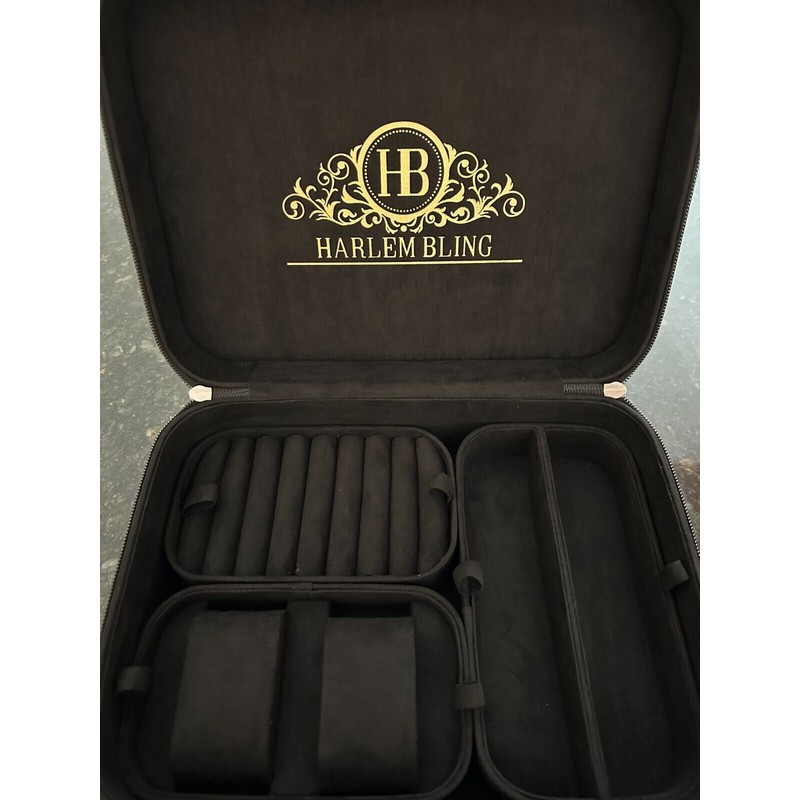 Harlembling Leather Travel Jewelry Box Case