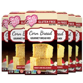 XO Baking Co. Gluten Free Gourmet Cornbread Mix; Non GMO; Kosher; Rice Free; Dairy Free, Peanut Free; Soy Free, No Preservatives; No Artificial Flavors or Colors, 15.4oz (Pack of 6)