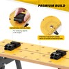 DNA MOTORING Adjustable Workbench - Portable Foldable Multi-Purpose, with Measuring