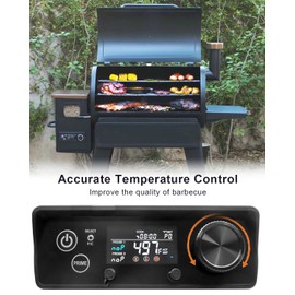 PID Control Panel Fit for Pit Boss 440-1000 Wood Pellet Grills, Rectangular Digital Temperature Control Board with RTD Temperature Probe, Temperature Controller Sensor Probe Kit