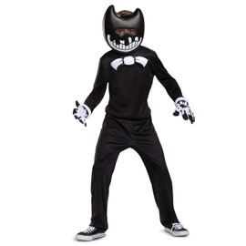 DISGUISE Ink Bendy Costume for Kids, Bendy and the Ink Machine Video Game Themed Character Jumpsuit, Classic Child Size Extra Large (14-16)