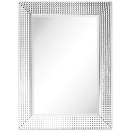 Empire Art Direct Wall Solid Wood Frame,1"-Beveled Center Modern Mirror for Bathroom,Vanity,Bedroom,Ready to Hang, 30" x 40", Clear