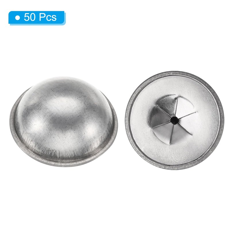 PATIKIL 30mm Galvanized Iron Insulation Dome Caps, 50pcs Insulation Cap
