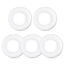 Tap Light Push Lights STAR-SPANGLED Mini Night Touch Light LED Puck Lights Portable Under Cabinet Lighting Battery Operated Powered DIY Stick On Lights Wireless Closet Counter Kitchen Cool White 5Pack