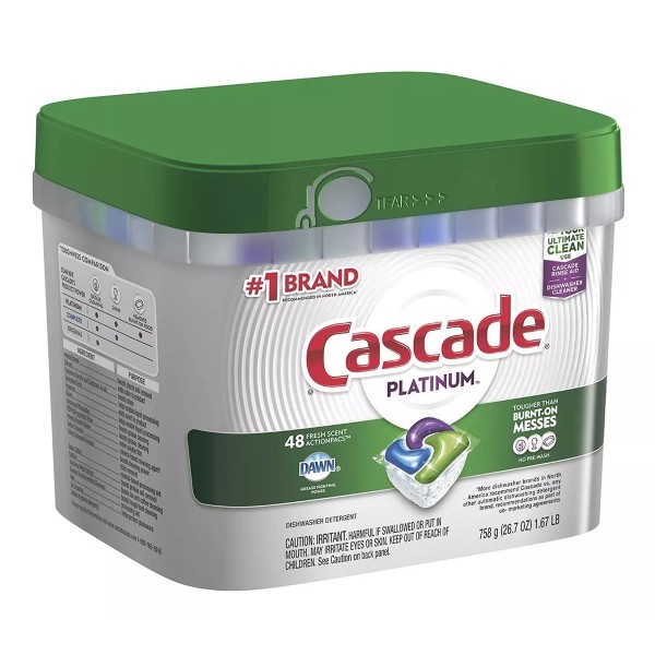 Cascade Platinum Detergente En Cápsulas P/ Lavavajillas 48pz