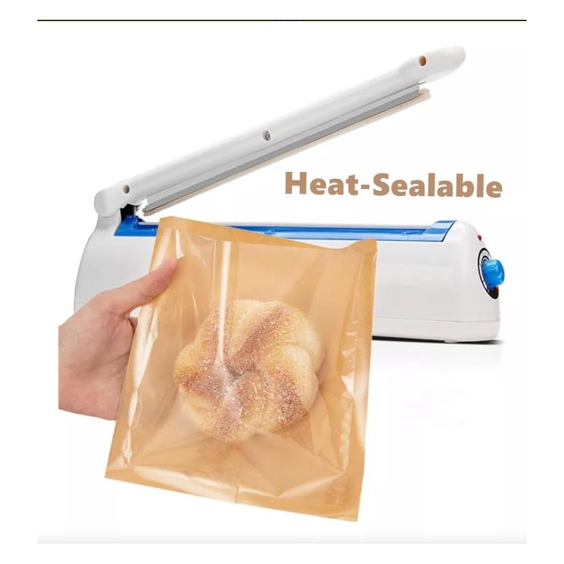 Paquete de 50 bolsas de papel para pan de papel