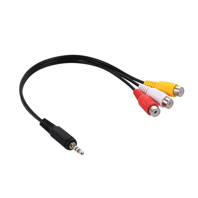 xinyee 3.5mm Jack to 3 RCA o Video Cable Male