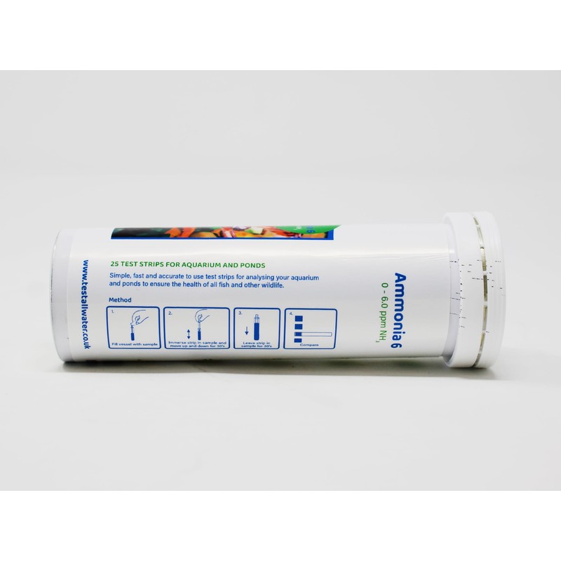 TEST ALL WATER - Aquarium Ammonia Test Strips | 6