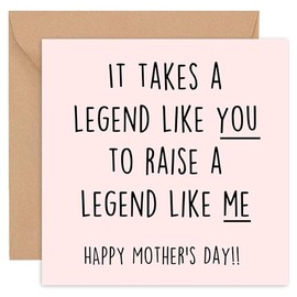 Mothers Day Card - Cards for Mum - Mothers Day Card - From Daughter Son Both of Us Kids Wife Husband - Cute Sentimental Step Mum Mom Mam - 14cm