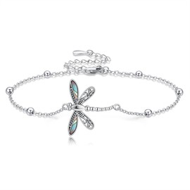 HUKKUN Dragonfly Bracelet For Women S925 Sterling Silver Dragonfly Jewelry Gifts For Women