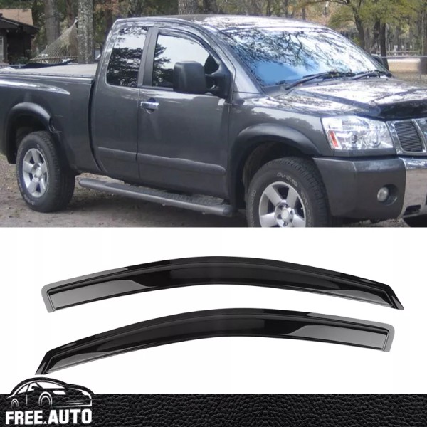 FREE-AUTO802 Fits 04-15 Nissan Titan King Cab Window Visors Rain
