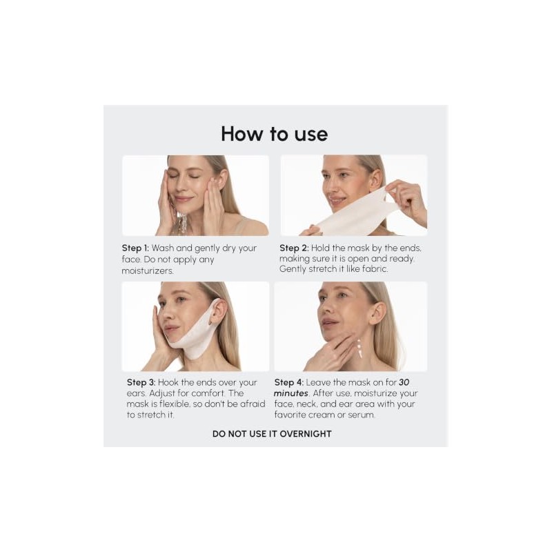 MAREE- Mascarilla reafirmante de mandíbula para mentón y cuello la