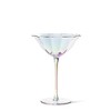 Abbott Collection Tulip Coupe Glass - Optic Glass, Lustre, 6.5"